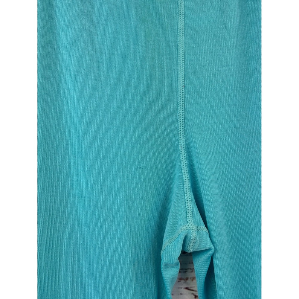 VTG Patagonia Capilene Kids 14 Turquoise Thermal Base Layer Leggings USA Made - Picture 12 of 16